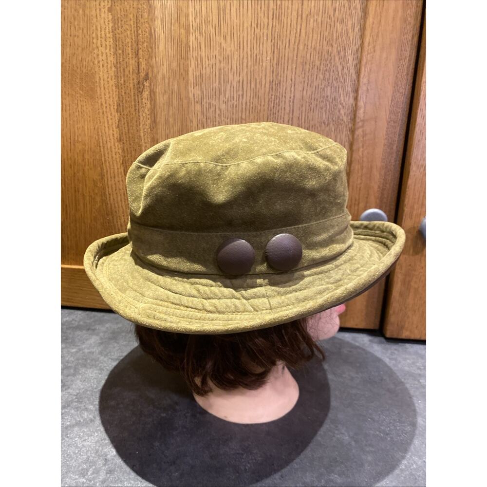 Vintage Betmar Women's Bucket Hat Green Made In Italy OSFA BOHO Fashion - Picture 4 of 8